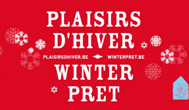 クリスマスマーケットのポスター。上がフランス語、下がオランダ語です。ベルギーのポスターはこのような２ヶ国語表記が主流。