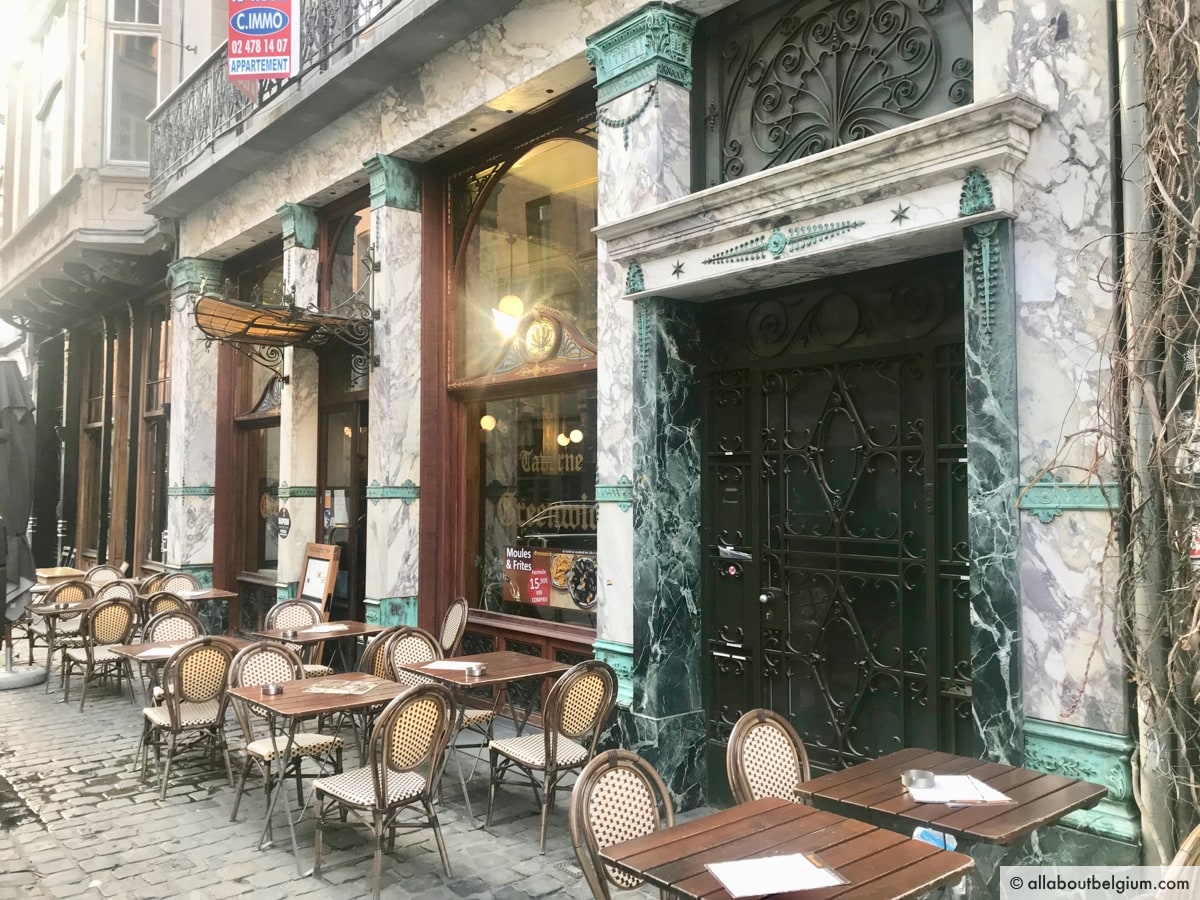 ブリュッセルのサンジェリ地区には、クラシックからスタイリッシュまで様々なタイプのレストランが並びます。